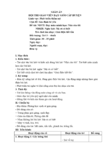 Giáo án dạy múa “Nhà của tôi” cho trẻ 3-4 tuổi