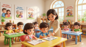 Giáo án Lĩnh vực phát triển ngôn ngữ Chủ đề: Gia đình Đề tài: Tập tô chữ cái e – ê Độ tuổi: 5-6 tuổi