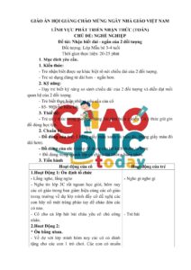 GIÁO ÁN HỘI GIẢNG CHÀO MỪNG NGÀY NHÀ GIÁO VIỆT NAM  LĨNH VỰC PHÁT TRIỂN NHẬN THỨC (TOÁN) CHỦ ĐỀ: NGHỀ NGHIỆP  Đề tài: Nhận biết dài – ngắn của 2 đối tượng Đối tượng: Lớp Mẫu bé 3-4 tuổi