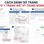 Cách đánh số trang từ 1 trang bất kỳ trong word