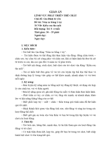 Giáo án thể dục: Ném xa bằng 1 tay cho trẻ 5-6 tuổi