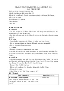 Giáo án tìm hiểu danh lam thắng cảnh Hải Phòng trẻ 4-5 tuổi