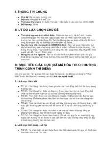 Kế hoạch giáo dục Bé với ngôi trường mới 4-5 tuổi – 3 tuần