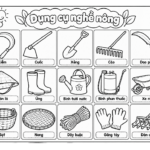 Tranh tô màu chủ đề Gia đình, Nghề nghiệp, Phương tiện giao thông cho trẻ mầm non