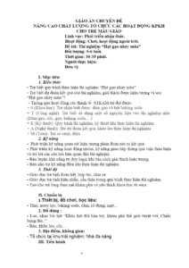 Giáo án thí nghiệm Hạt gạo nhảy múa cho trẻ 5–6 tuổi