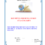 Sáng kiến kinh nghiệm rèn kỹ năng tự phục vụ cho trẻ 24–36 tháng tuổi